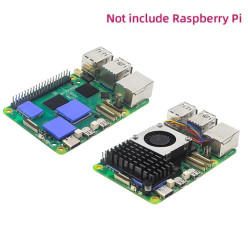 BLACK Active Cooler Fan for Raspberry Pi 5 Integrated with Heatsink